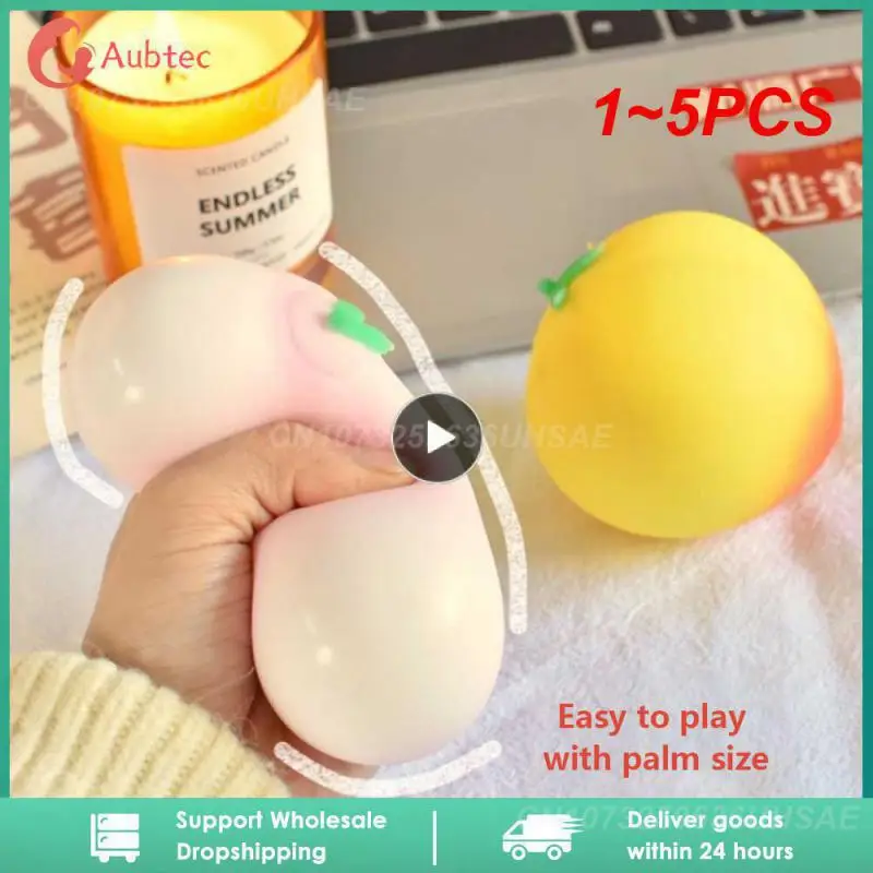 1~5PCS Funny Decompression Vent Peach Squeeze Ball Gift Stress Decompression Artifact Reliever Sensory Simulation Fruit Food Toy
1~5PCS Funny Decompression Vent Peach Squeeze Ball Gift Stress Decompression Artifact Reliever Sensory Simulation Fruit Food Toy