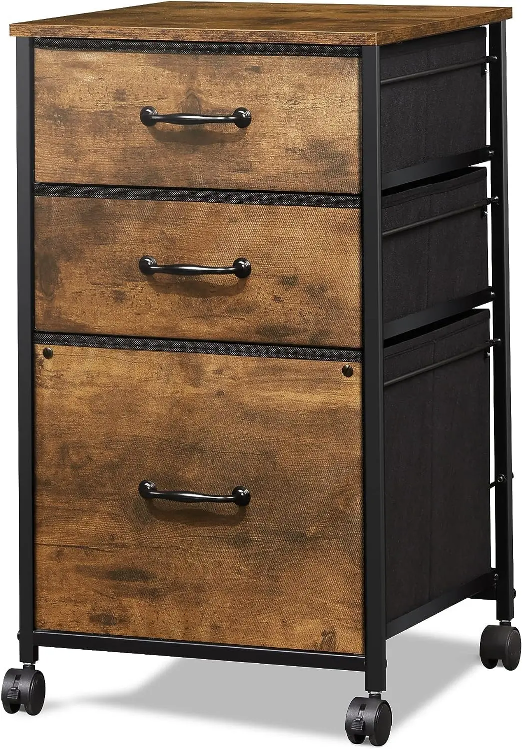 Rolling Printer Stand with 3 Drawers, Vertical Filing Cabinet fits A4 or Letter Size, Rustic Brown Wood Grain Print
Rolling Printer Stand with 3 Drawers, Vertical Filing Cabinet fits A4 or Letter Size, Rustic Brown Wood Grain Print