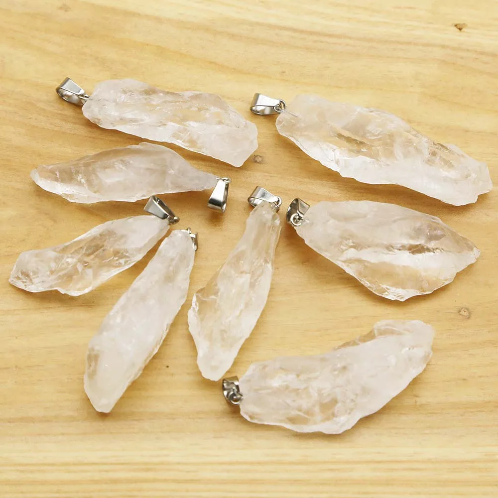 Natural White Crystal Raw Ore Irregular Pillar Necklace Pendants Healing Charms Fashion Jewelry Accessories Gift Wholesale 12Pcs
Natural White Crystal Raw Ore Irregular Pillar Necklace Pendants Healing Charms Fashion Jewelry Accessories Gift Wholesale 12Pcs