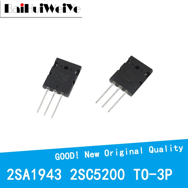 5PCS/LOT 2SA1943 2SC5200 A1943 C5200 TO-3PL High-Power Audio Power Amplifier Transistor Tube New Good Quality Chipset
5PCS/LOT 2SA1943 2SC5200 A1943 C5200 TO-3PL High-Power Audio Power Amplifier Transistor Tube New Good Quality Chipset