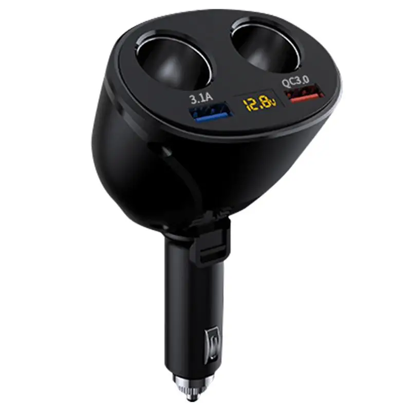 Car Cigarette Lighter One-To-Two Car Cigarette Lighter 180 Degree Rotation Multi-Function Car Charger With Smart Chip
Car Cigarette Lighter One-To-Two Car Cigarette Lighter 180 Degree Rotation Multi-Function Car Charger With Smart Chip