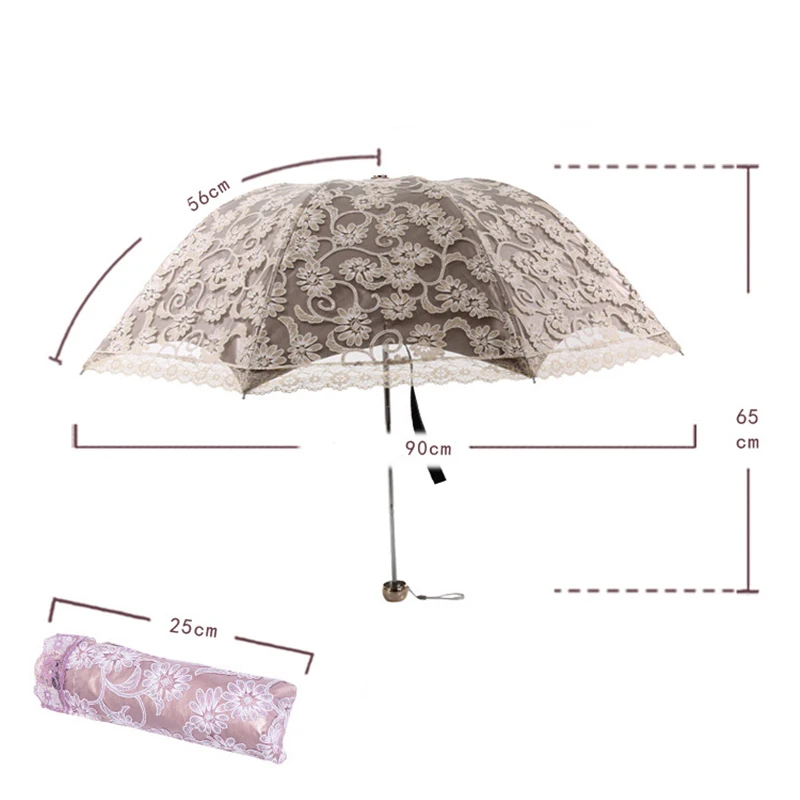 Princess Sunshade Parasol UV Protection Double-layer Umbrella Rainy and Sunny Foldable Embroidered Lace Umbrella
Princess Sunshade Parasol UV Protection Double-layer Umbrella Rainy and Sunny Foldable Embroidered Lace Umbrella