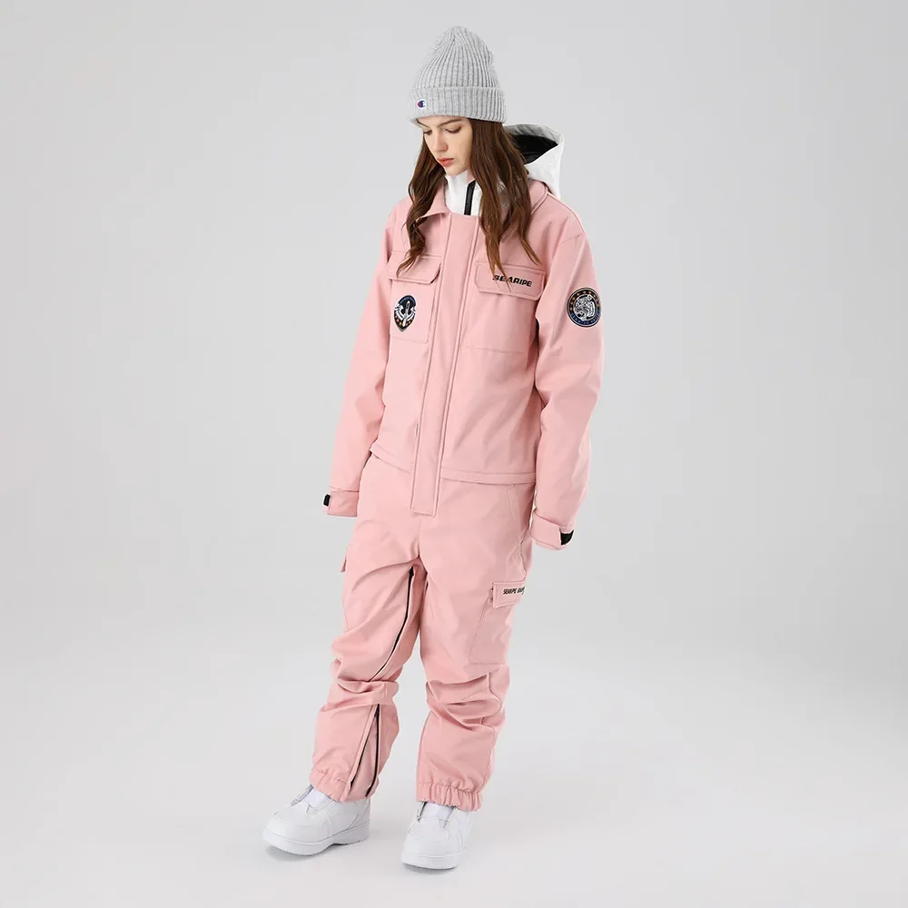 Unisex Hooded Skiing Snowboard Jumpsuit