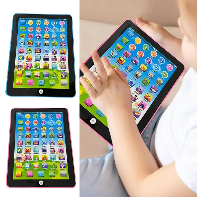 

Learning Tablet Kids Bilingual Dial Reading Machine Early Education Intelligence Toy For Teaching Alphabet Numbers Spell