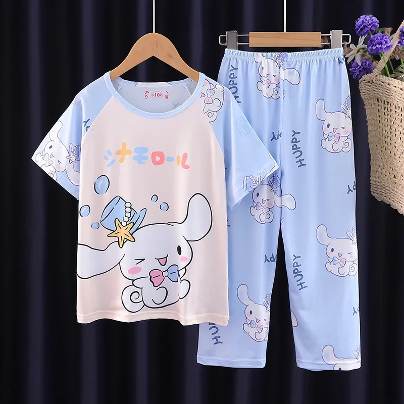 2024 Sanrio Children Pajamas Anime Kuromi Hello Kitty Cinnamoroll Children Short Sleeved Set Kids Sleepwear Summer Home Clothes
2024 Sanrio Children Pajamas Anime Kuromi Hello Kitty Cinnamoroll Children Short Sleeved Set Kids Sleepwear Summer Home Clothes