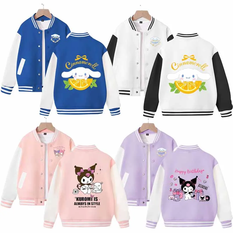 Sanrios аниме мультфильм Милая Детская одежда куртка Cinnamoroll Kuromi для мальчиков и девочек топы с длинным рукавом пальто бейсбольная форма
Sanrios аниме мультфильм Милая Детская одежда куртка Cinnamoroll Kuromi для мальчиков и девочек топы с длинным рукавом пальто бейсбольная форма