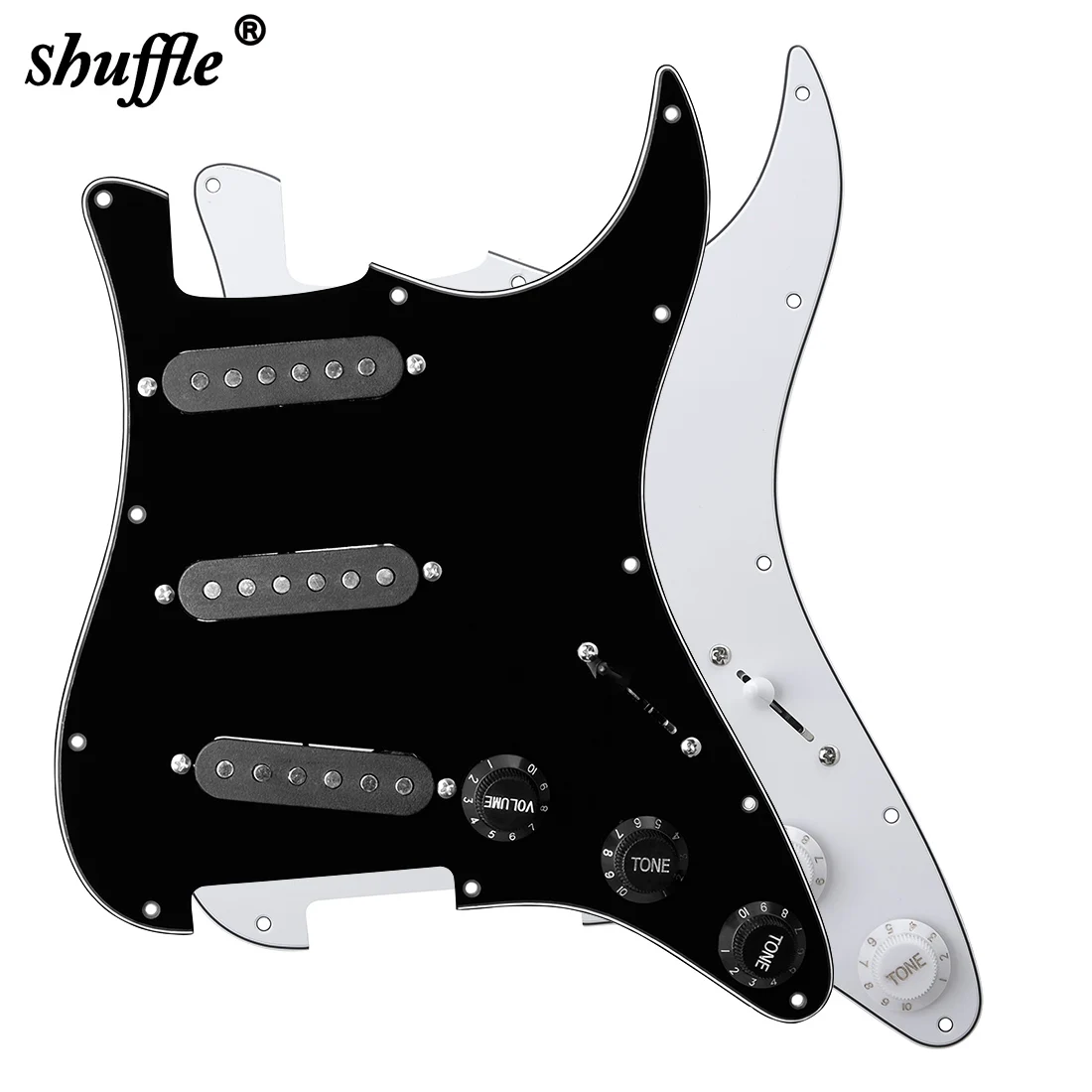 Guitar Pick Guard Pickups ST Electric Guitar Pickguard with Loaded Prewired Three Single Coil Pickup Guitar Parts & Accessories 
Guitar Pick Guard Pickups ST Electric Guitar Pickguard with Loaded Prewired Three Single Coil Pickup Guitar Parts & Accessories