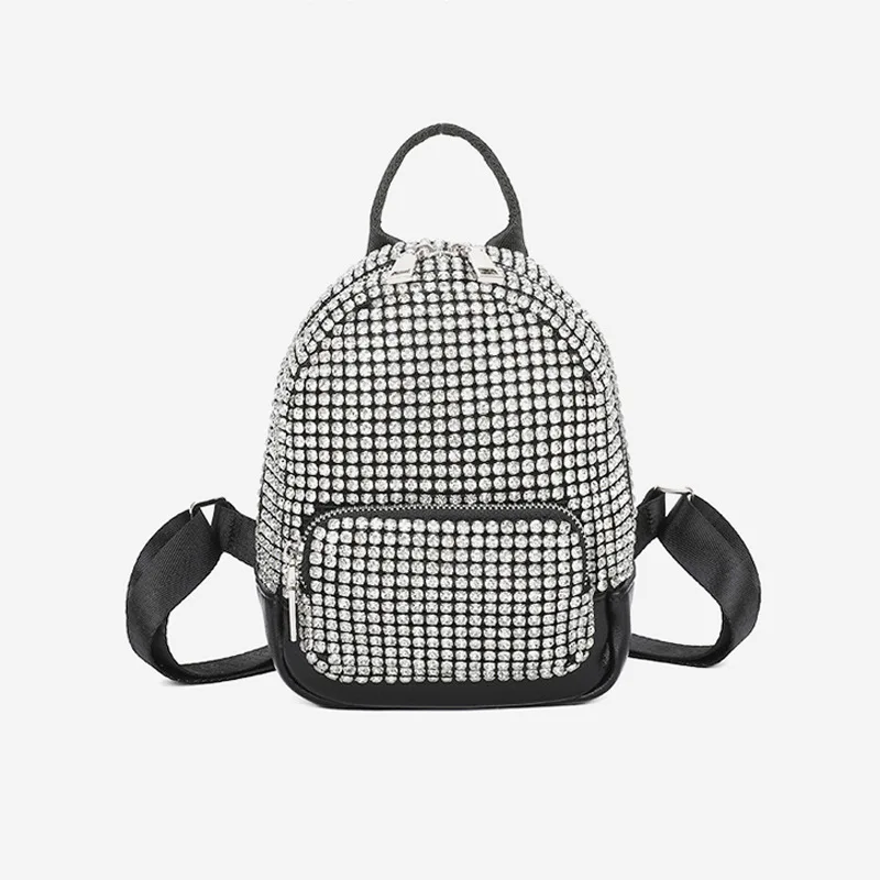 

Diamond studded backpack women's bag 2024 spring new fashionable rhinestone bag