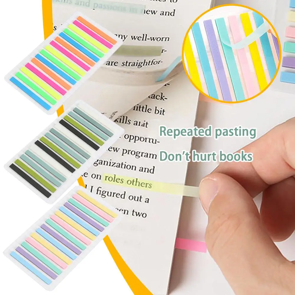 

300 Sheets Color Ultra Fine Memo Pad Posted Sticky Paper Sticker Stationery School Bookmarks Kawaii Notepads Notes H8X3