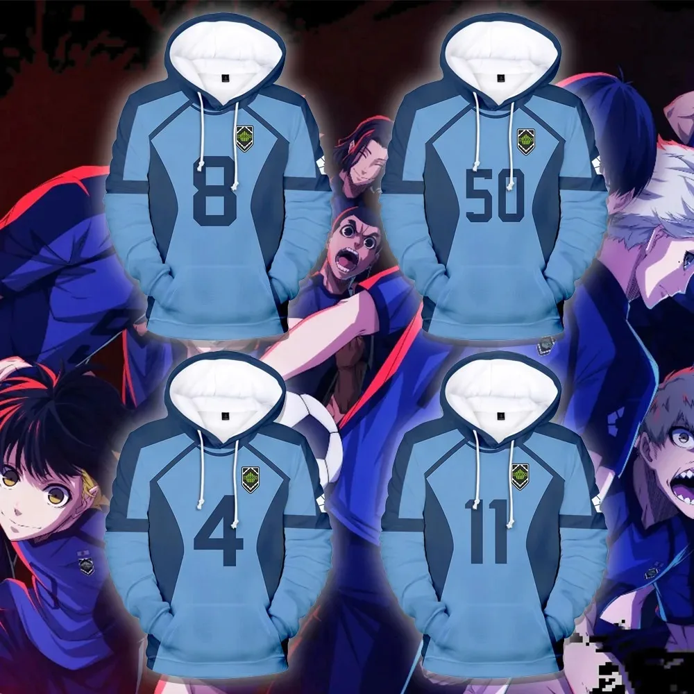 

novo anime azul bloqueio cosplay 3D hoodie das mulheres dos homes manga hoodies oversized hip hop menios meninas com capuz crian