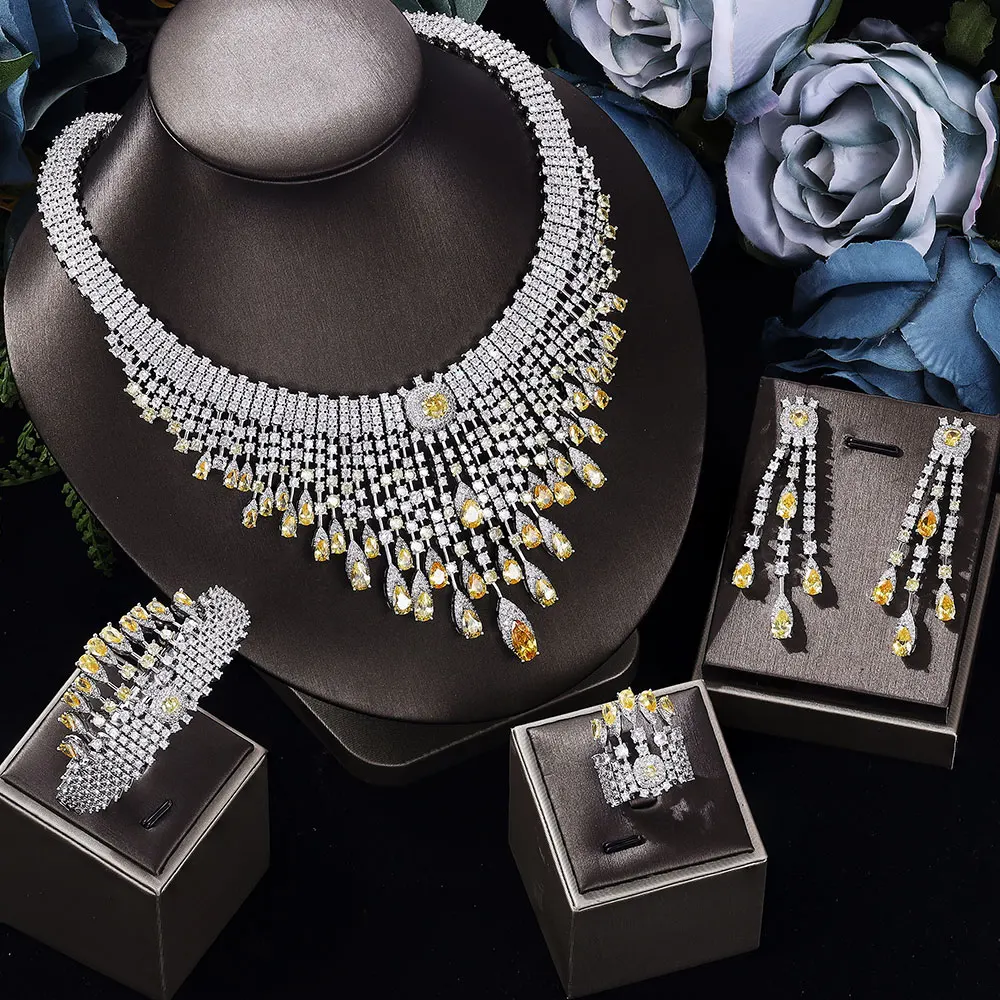 Luxury Wedding African Nigerian Wedding Jewelry Set Red Cubic Zircon Tassel 4-piece Indian Necklace Jewelry Sets
Luxury Wedding African Nigerian Wedding Jewelry Set Red Cubic Zircon Tassel 4-piece Indian Necklace Jewelry Sets