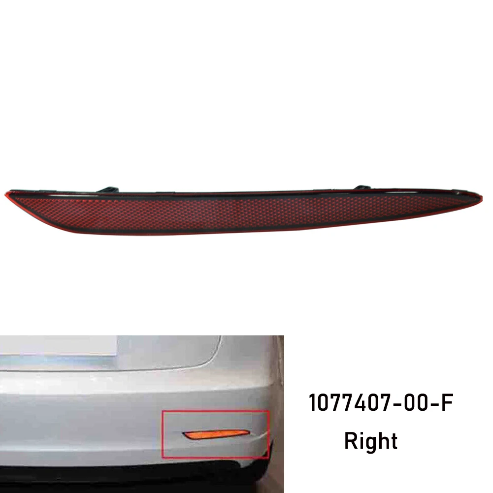 

Car Accessories Reflector Lamp Rear Bumper Direct Replacement Durable Plastic 1077407-00-F Fit For Tesla Model 3