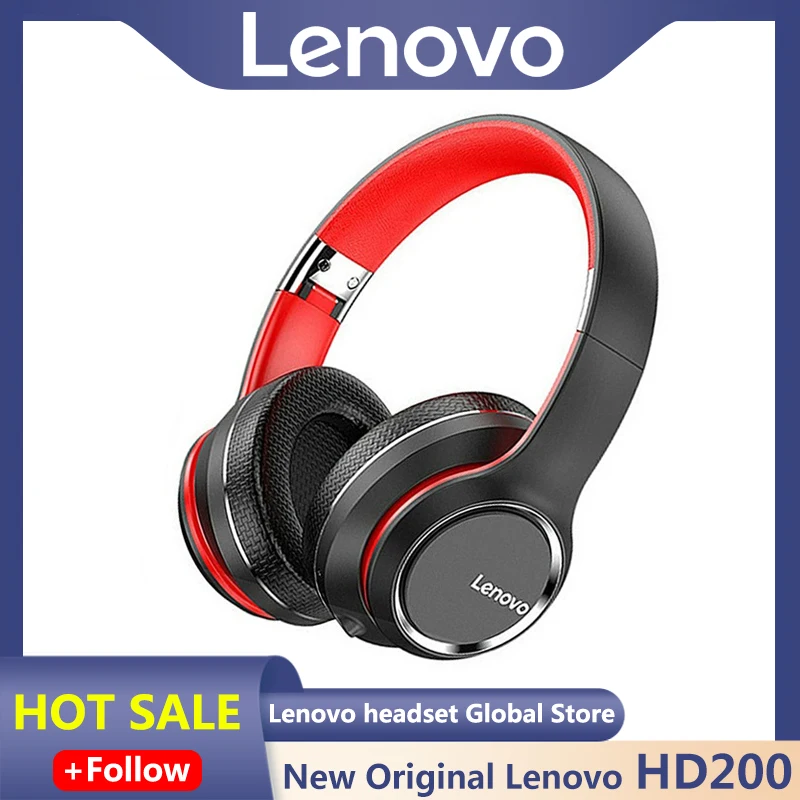 Lenovo HD200 Bluetooth Headphones Over-Ear Foldable Computer Wireless Earphones Noise Cancellation Mic HIFI Stereo Game Headsets
Lenovo HD200 Bluetooth Headphones Over-Ear Foldable Computer Wireless Earphones Noise Cancellation Mic HIFI Stereo Game Headsets
