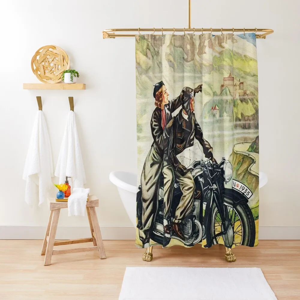Motorcycle in the mountains, vintage 1935 Shower Curtain Curtain For Bathrooms Bathroom Shower
Motorcycle in the mountains, vintage 1935 Shower Curtain Curtain For Bathrooms Bathroom Shower