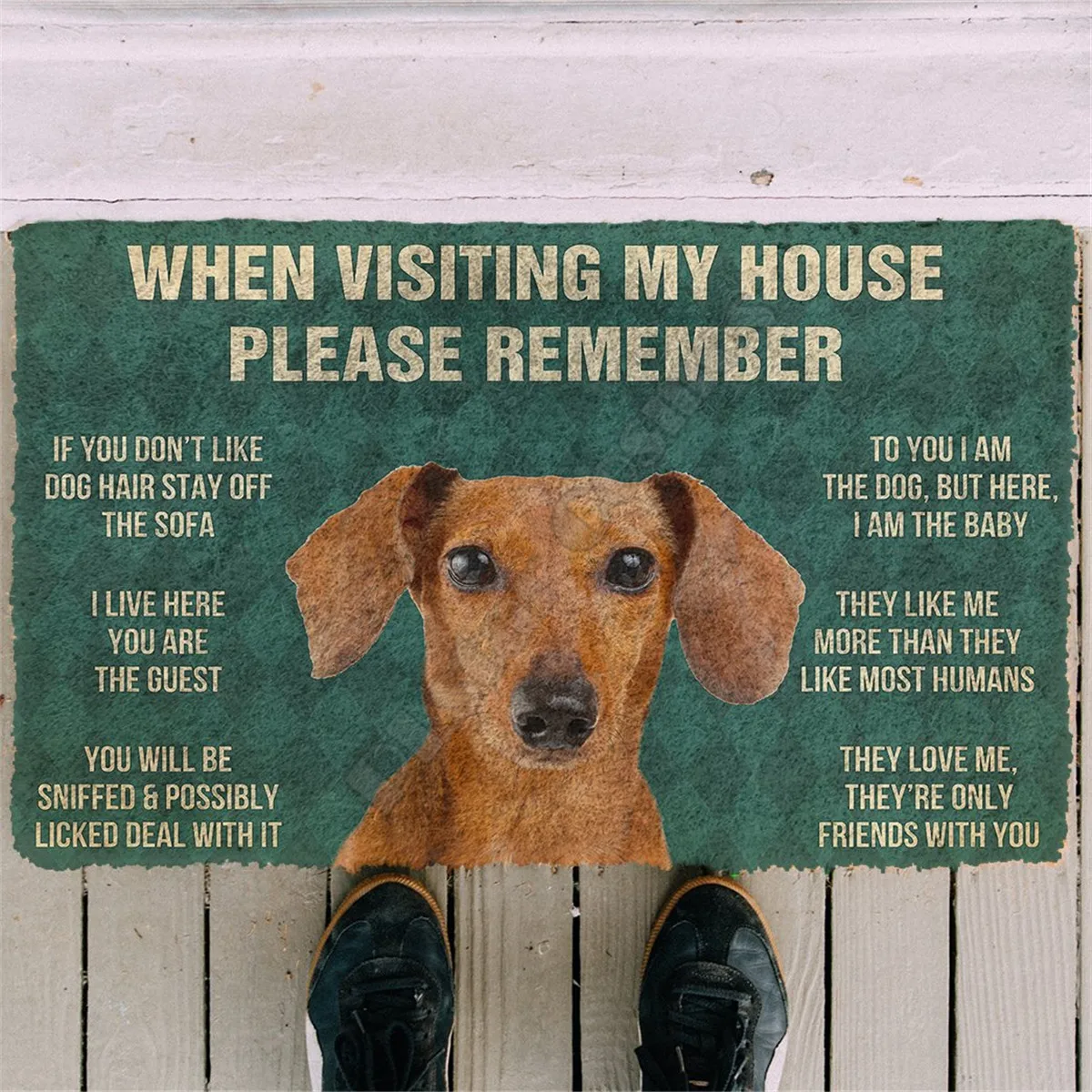 3D Printed Please Remember Dachshund House Rules Custom Doormat Non Slip Door Floor Mats Decor Porch Doormat
3D Printed Please Remember Dachshund House Rules Custom Doormat Non Slip Door Floor Mats Decor Porch Doormat