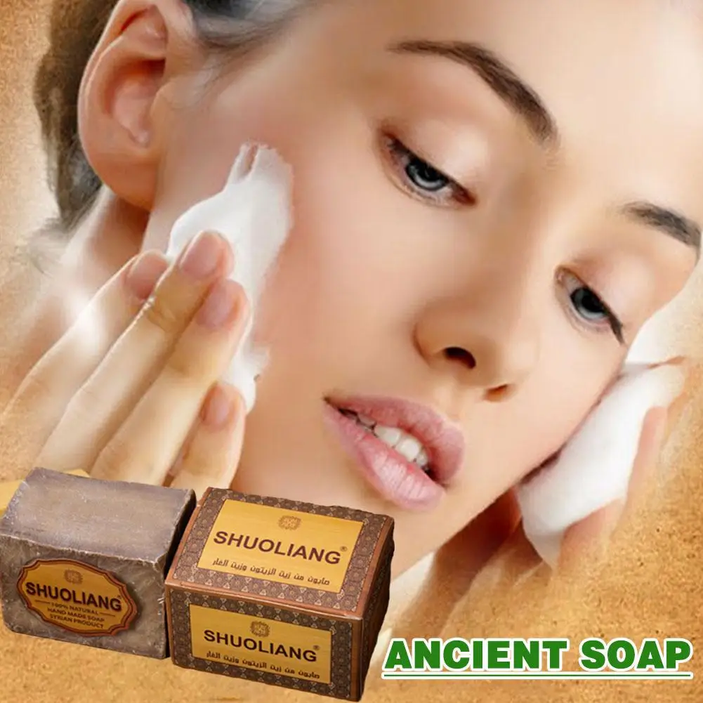 

Античное мыло ручной работы с эфирным маслом, мыло для лица и тела, осветляющее черное мыло для кожи, очищающее глубокое увлажнение B B4d1