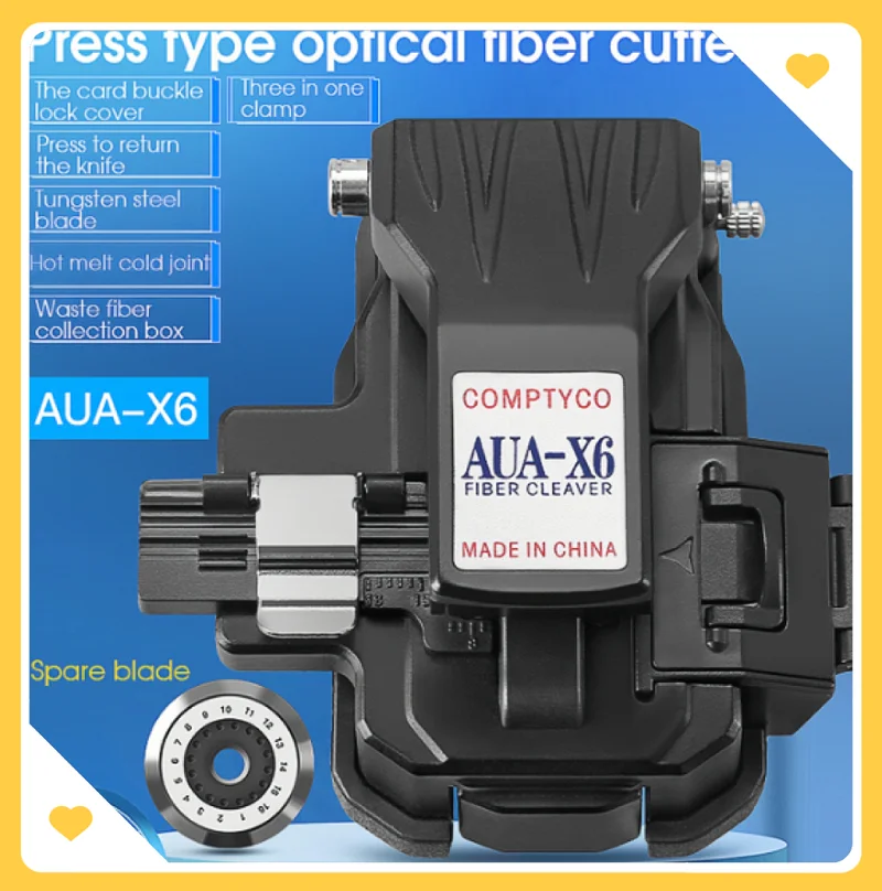 COMPTYCO FTTH High-Precision AUA-X6 For Cold Joint/Hot Melt Optical Fiber Cleaver Machine Three-in-one Clamp Slot
COMPTYCO FTTH High-Precision AUA-X6 For Cold Joint/Hot Melt Optical Fiber Cleaver Machine Three-in-one Clamp Slot