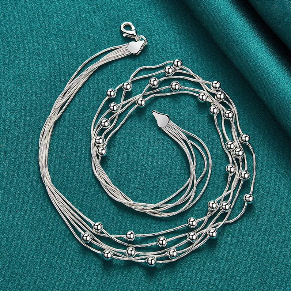 925 Sterling Silver Multi Snake Chain Ball Beads 18 Inch Charm Necklace For Women Wedding Party Gifts Fashion Jewelry 1 Mallzona Se63b74929a9a4e78b76ad4d9f26ecccf5 925 Sterling Silver Multi Snake Chain Ball Beads 18 Inch Charm Necklace For Women Wedding Party Gifts Fashion Jewelry Mallzona