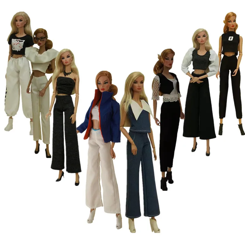 Fashion 11.5" Doll Outfits For Barbie Clothes Set Shirt Crop Top Trousers Pants 1/6 BJD Dollhouse Accessories Kids Toy Girl Gift
Fashion 11.5" Doll Outfits For Barbie Clothes Set Shirt Crop Top Trousers Pants 1/6 BJD Dollhouse Accessories Kids Toy Girl Gift