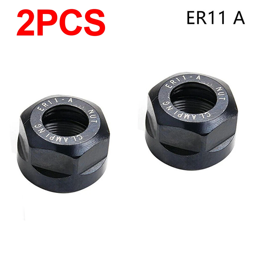 

2PCS ER11 A Type Collet Clamping Nut M14*0.75mm For ER Collet Milling CNC Chuck Holder Lather Grade 1 40CR Steel Nuts Cnc Tool