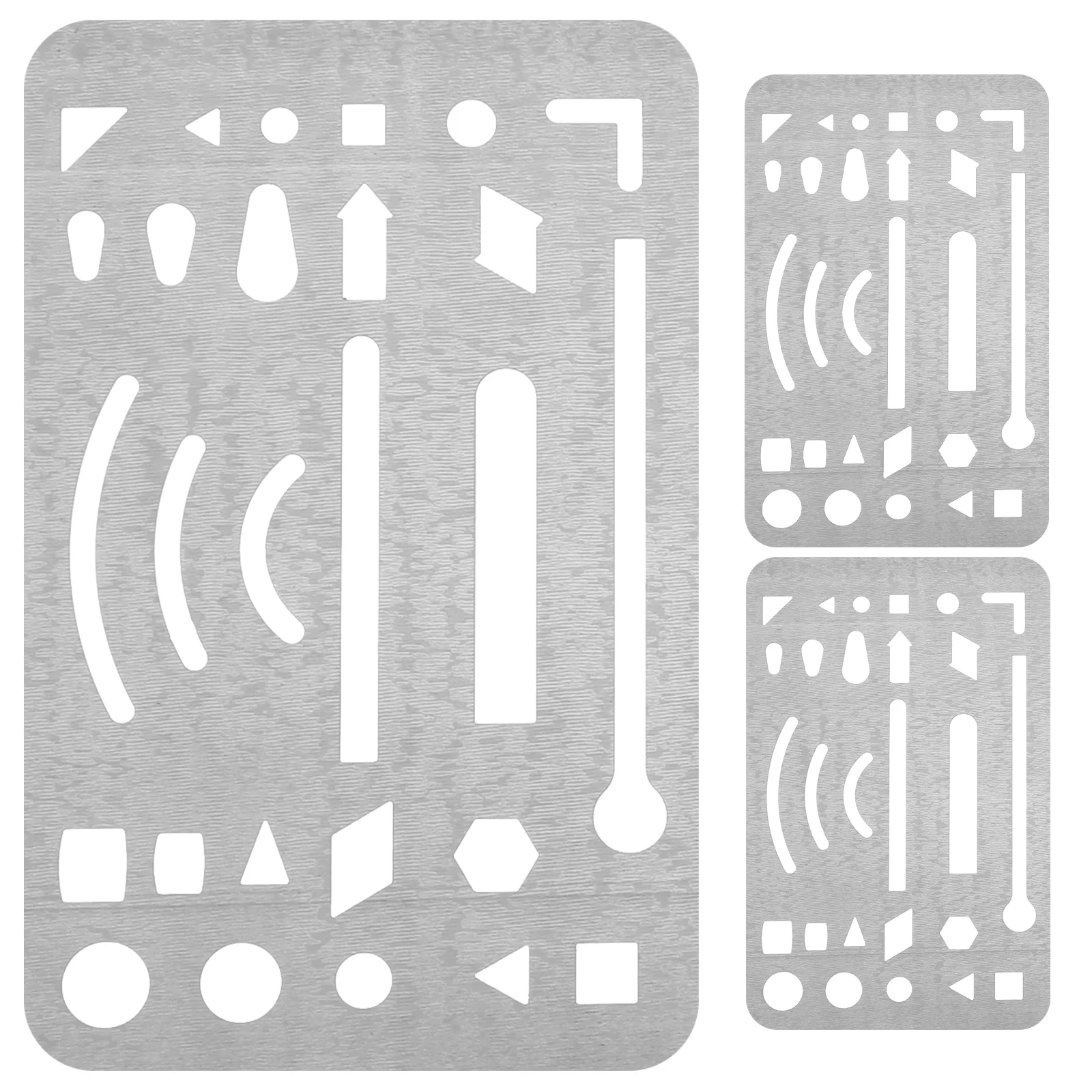 3pcs Erasing Shield Stainless Steel Drawing Template Shield Sketching Drafting Shield Stencils Tools for for Mechanical Drawing
3pcs Erasing Shield Stainless Steel Drawing Template Shield Sketching Drafting Shield Stencils Tools for for Mechanical Drawing