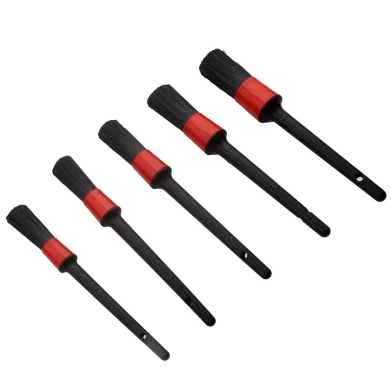 

Manual tool combination 5-piece set of detail brushes Car wash beauty wheel hub cleaning Round head cleaning brush