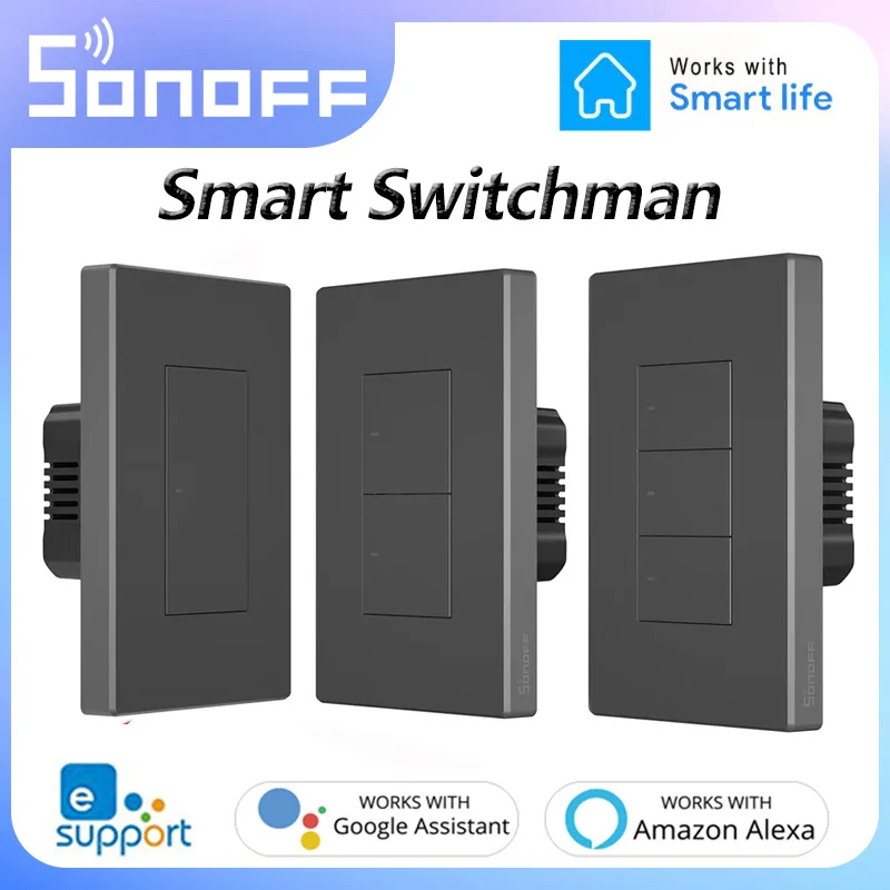 SONOFF M5 SwitchMan Smart Wall Switch Smart Home 80/86 Type 1 2 3 Gang US Wireles Wall Switch Ewelink Alexa Google Home Alice
SONOFF M5 SwitchMan Smart Wall Switch Smart Home 80/86 Type 1 2 3 Gang US Wireles Wall Switch Ewelink Alexa Google Home Alice
