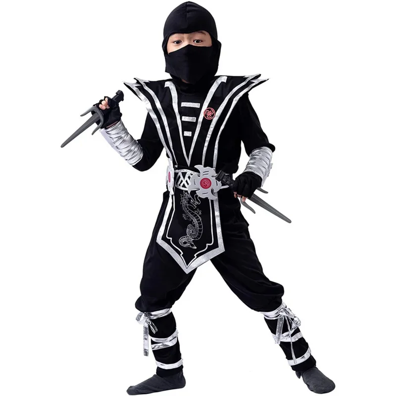 Boy Ninja Costume Kids Silver Dragon Ninja Costumes Children Superhero Cosplay Jumpsuit With Weapon Halloween Carnival Suit
Boy Ninja Costume Kids Silver Dragon Ninja Costumes Children Superhero Cosplay Jumpsuit With Weapon Halloween Carnival Suit