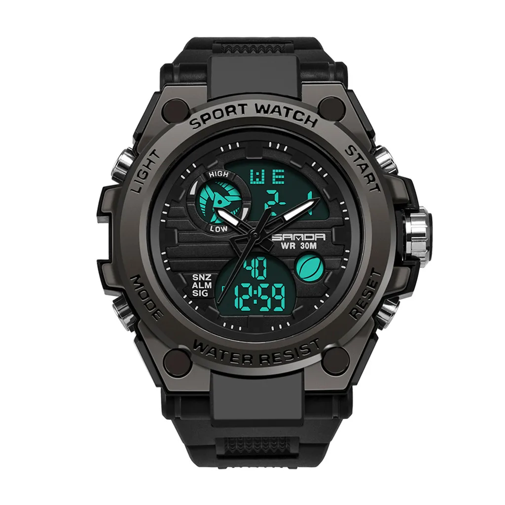 

Men Sport Watch Dual Display Analog Digital LED Electronic Wrist Watches reloj deportivo hombre montre automatique homme clock