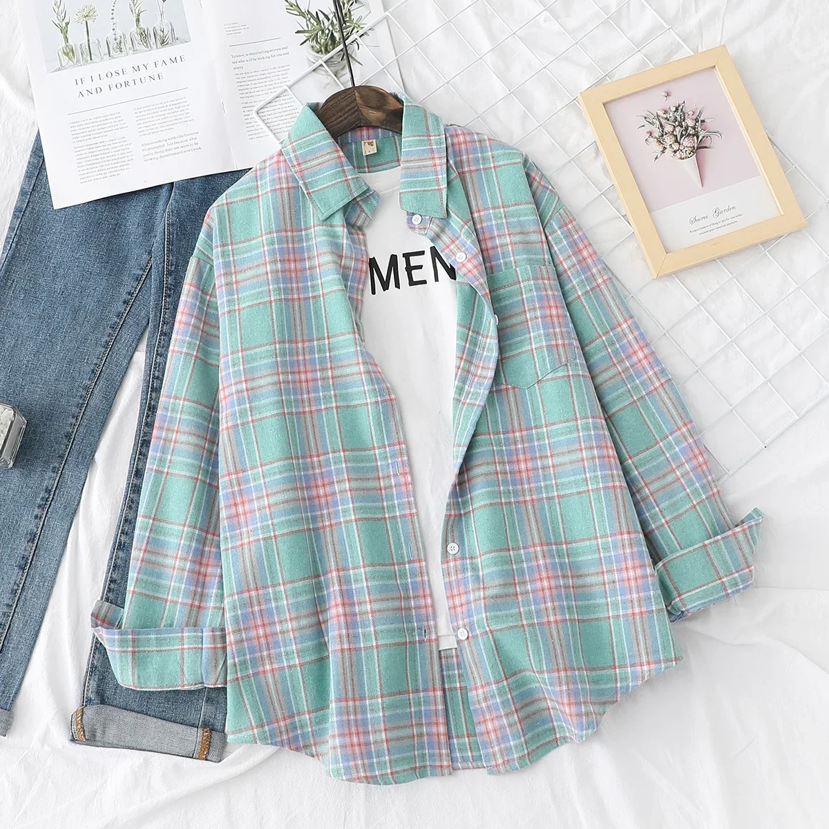 Brand Casual Women's Plaid Shirt 2024 Autumn New Boutique Ladies Loose Blouse and Tops Female Long Sleeve Blouses Clothes
Brand Casual Women's Plaid Shirt 2024 Autumn New Boutique Ladies Loose Blouse and Tops Female Long Sleeve Blouses Clothes