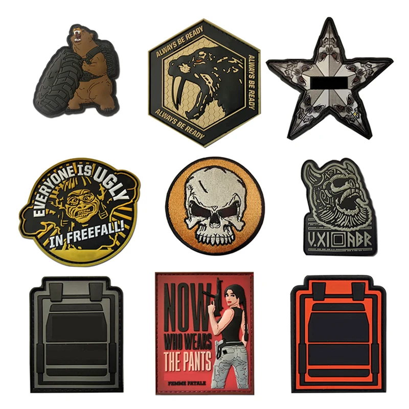 3D PVC Embroidery Military Patch for Clothing Soft Rubber Tactical Morale Badge Armband Hook and Loop Fit Backpack Jackjet
3D PVC Embroidery Military Patch for Clothing Soft Rubber Tactical Morale Badge Armband Hook and Loop Fit Backpack Jackjet