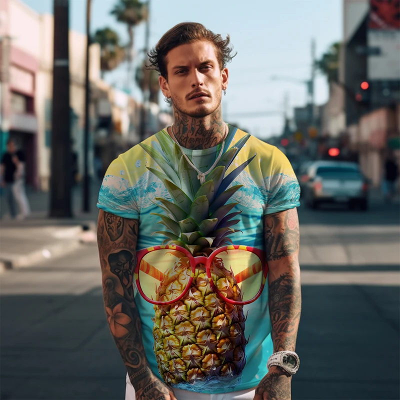 Loose Leisure T -shirt Summer Men's Short -sleeved T -shirt Cool Pineapple 3D Printed T -shirt Outdoor Sports T -shirt
Loose Leisure T -shirt Summer Men's Short -sleeved T -shirt Cool Pineapple 3D Printed T -shirt Outdoor Sports T -shirt