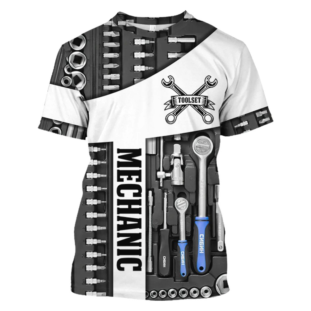 Mechanic Men T-shirt Tool 3D Printed Shirt Tops Sport Style Sweatshirt Summer Casual Workwear Oversized Short Sleeve Streetwear
Mechanic Men T-shirt Tool 3D Printed Shirt Tops Sport Style Sweatshirt Summer Casual Workwear Oversized Short Sleeve Streetwear