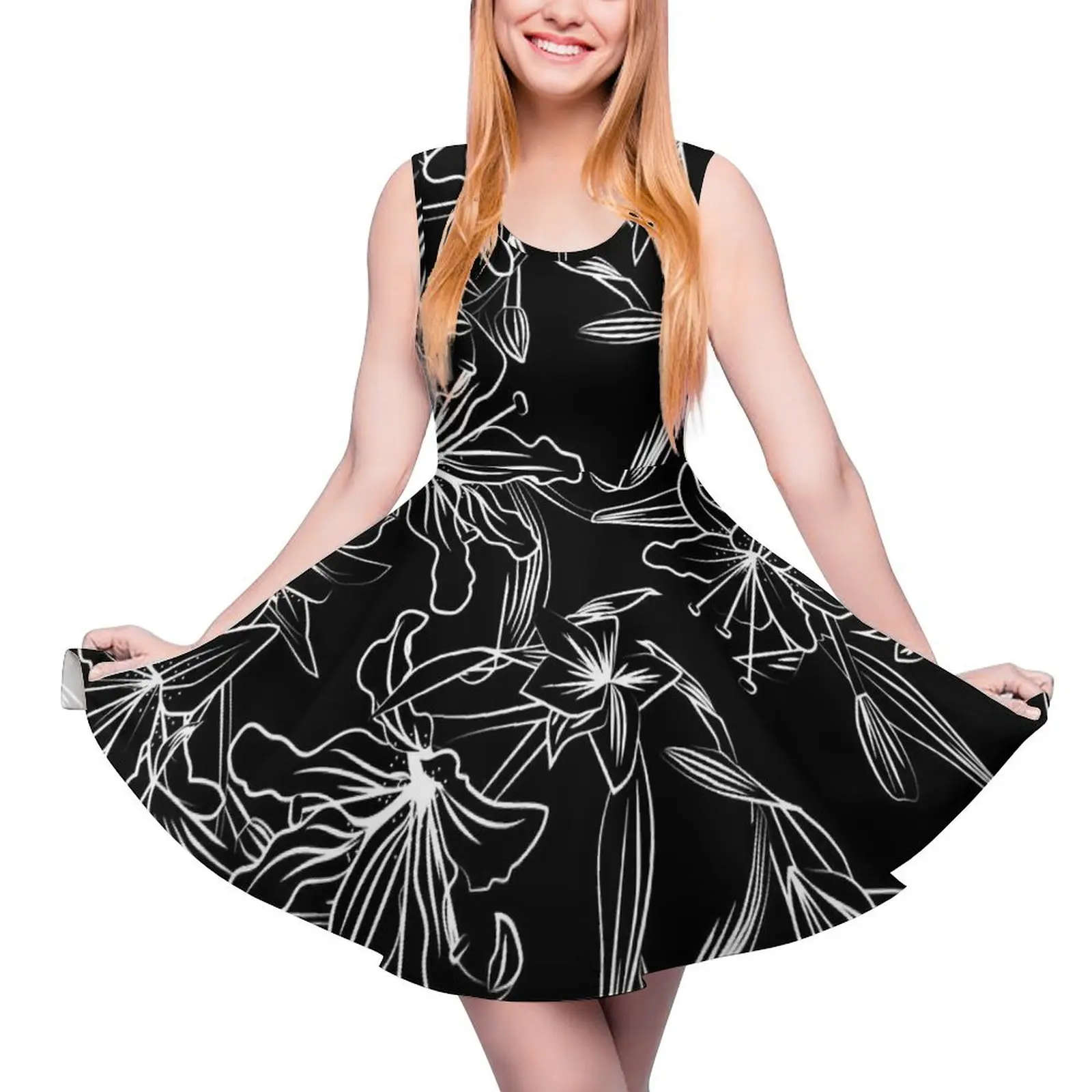 Платье женское летнее с цветочным принтом, белое пляжное платье с лилиями, для скейтбординга, повседневный дизайн, большие размеры
Платье женское летнее с цветочным принтом, белое пляжное платье с лилиями, для скейтбординга, повседневный дизайн, большие размеры