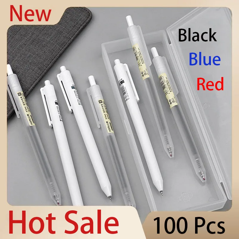 100 Pcs Lot Retractable Simple Gel Pen Ultra Fine St Nib 0.5mm Quick Dry Student Office Signature Pen Press Pen Red Blue Black
100 Pcs Lot Retractable Simple Gel Pen Ultra Fine St Nib 0.5mm Quick Dry Student Office Signature Pen Press Pen Red Blue Black
