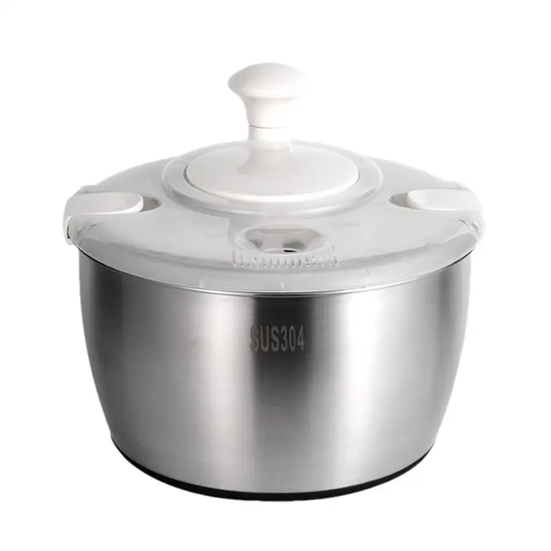 Salad Spinner Large Stainless Steel Veggie Washer Kitchen Household Vegetable Dehydrator Drying Leafy Vegetables Kitchen Tools
Salad Spinner Large Stainless Steel Veggie Washer Kitchen Household Vegetable Dehydrator Drying Leafy Vegetables Kitchen Tools