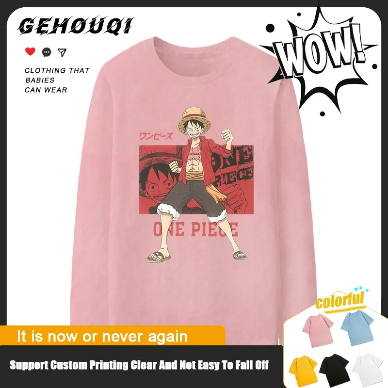 

One Piece Anime Joint T-shirt Long Sleeve Male Autumn Day Two Yuan Pure Cotton Luffy Solon Joe Sanji Clothes