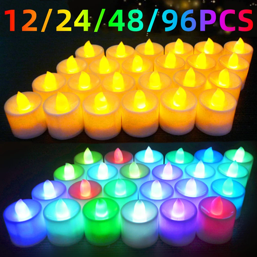 12/24/48/96PCS LED Candle With Batteries Flameless Tea Lights Candles For Home Decorative Wedding Birthday Bar Party Decoration
12/24/48/96PCS LED Candle With Batteries Flameless Tea Lights Candles For Home Decorative Wedding Birthday Bar Party Decoration