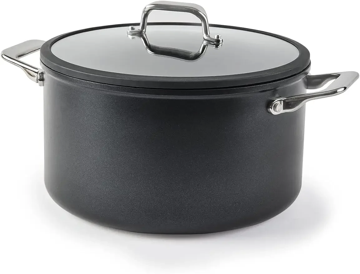 

Misen Nonstick StockPot with Lid - 8 QT Stew & Soup Pot - Stay Cool Handles, Induction Ready, Non-toxic Coating