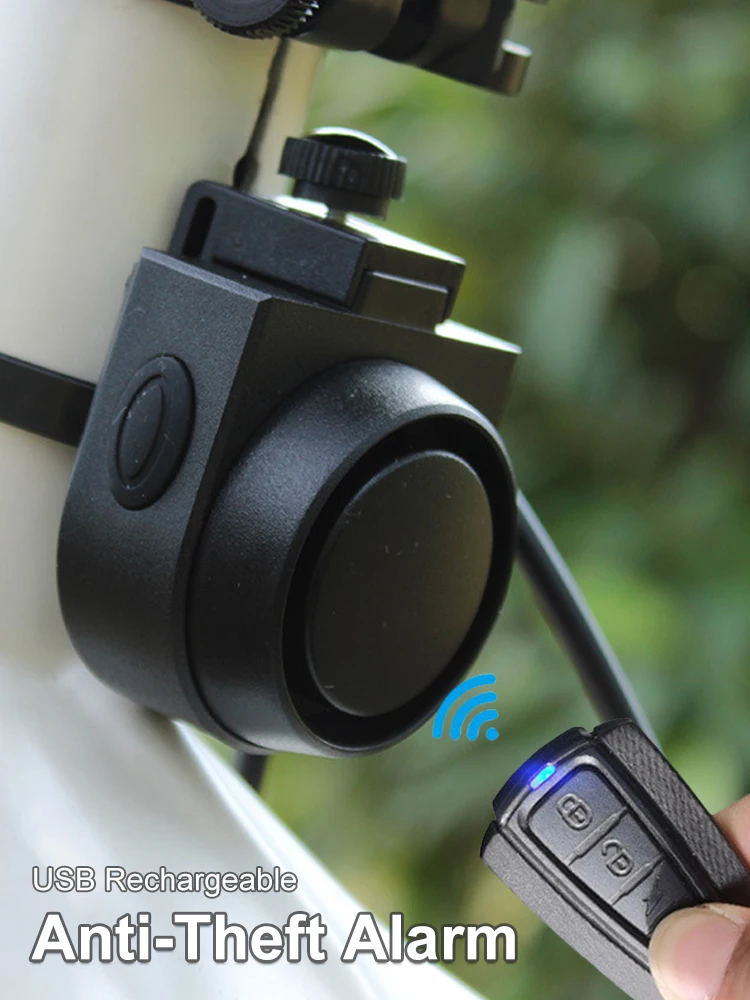 Wireless Bike Alarm Anti-Theft Burglar Alarm 115dB Loud Vibration-Activated Bicycle Alarm Bell with Remote Horn USB Rechargeable
Wireless Bike Alarm Anti-Theft Burglar Alarm 115dB Loud Vibration-Activated Bicycle Alarm Bell with Remote Horn USB Rechargeable