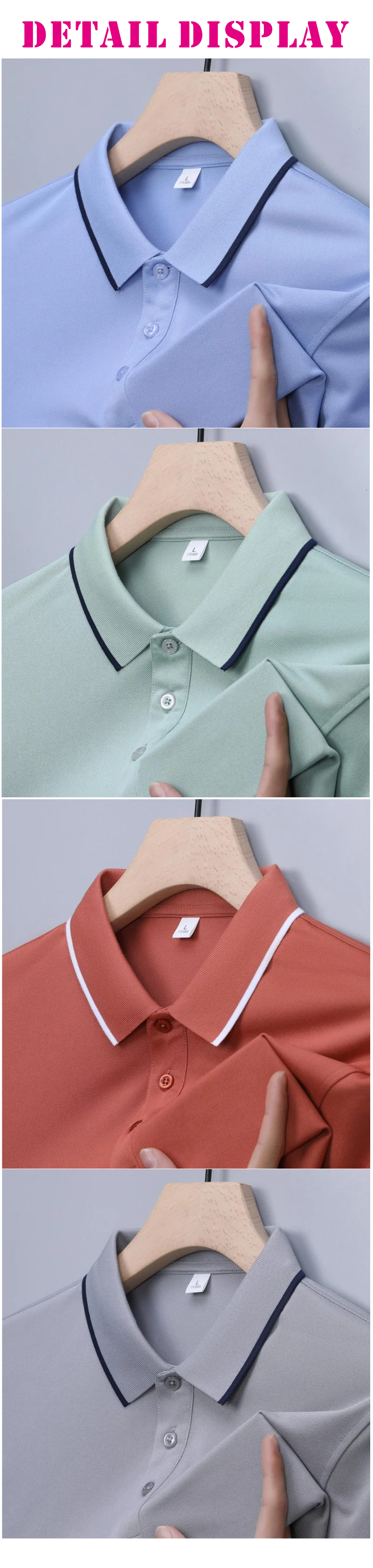 أزياء الصيف القمصان للرجال والنساء قمصان بولو قصيرة الأكمام طية صدر السترة مخصص طباعة شعار التطريز أزياء الصيف القمصان للرجال والنساء قمصان بولو قصيرة الأكمام طية صدر السترة مخصص طباعة شعار التطريز