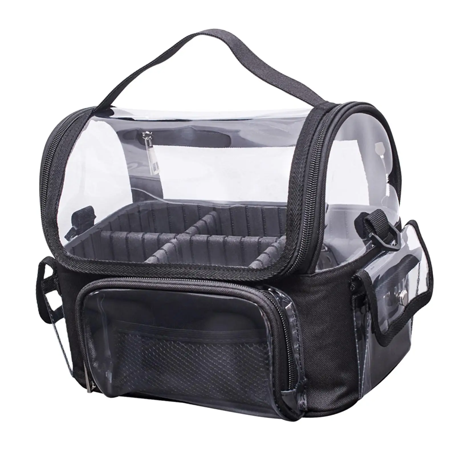 

Travel Toiletry Bag Clear Cosmetic Makeup Bag with Divider with Handle Makeup Case Organizer for Traveling Suitcase Girl Home