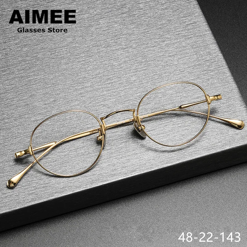 Pure Titanium Vintage Round Glasses Frame Men Women Ultralight Prescription Eyeglasses Optical Blue Light Spectacles KMN53 2024
Pure Titanium Vintage Round Glasses Frame Men Women Ultralight Prescription Eyeglasses Optical Blue Light Spectacles KMN53 2024