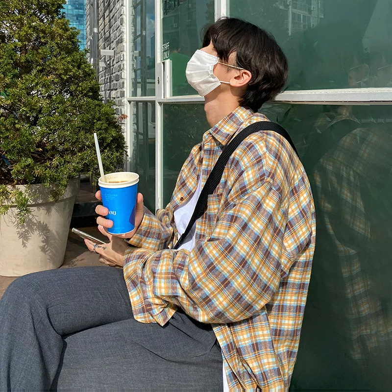 2023 MYQ Plaid Shirt Men's New Korean Style Loose Large Size Casual Top Long Sleeve Shirt Jacket Versatile Personalized Jacket 
2023 MYQ Plaid Shirt Men's New Korean Style Loose Large Size Casual Top Long Sleeve Shirt Jacket Versatile Personalized Jacket