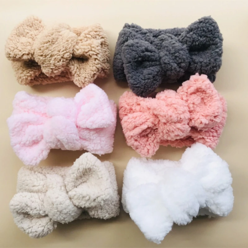 

Newborn Baby Headband Warm Thick Plush Hairband Kids Turban Headwraps Infant Toddler Winter Hair Accessories