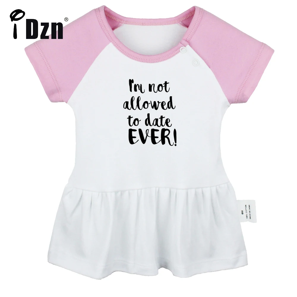 iDzn Summer NEW I'm Not Allowed to Date Ever Baby Girls Cute Short Sleeve Dress Infant Pleated Dress Soft Cotton Dresses Clothes
iDzn Summer NEW I'm Not Allowed to Date Ever Baby Girls Cute Short Sleeve Dress Infant Pleated Dress Soft Cotton Dresses Clothes