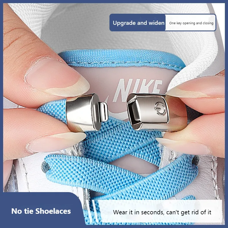No Tie Shoe laces Press Lock Shoelaces without ties Elast ic Laces Sneaker Kids Adult Metal Buckle Lazy Flat 8MM Widened Flat S
No Tie Shoe laces Press Lock Shoelaces without ties Elast ic Laces Sneaker Kids Adult Metal Buckle Lazy Flat 8MM Widened Flat S