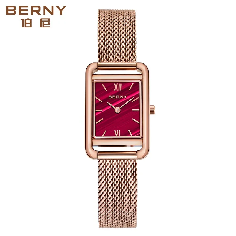 BERNY Women Quartz Watch Miyota 5Y20 Gold Rectangular Stainless Steel Top Brand Luxury Fashion Waterproof Wristwatch for Ladies 
BERNY Women Quartz Watch Miyota 5Y20 Gold Rectangular Stainless Steel Top Brand Luxury Fashion Waterproof Wristwatch for Ladies