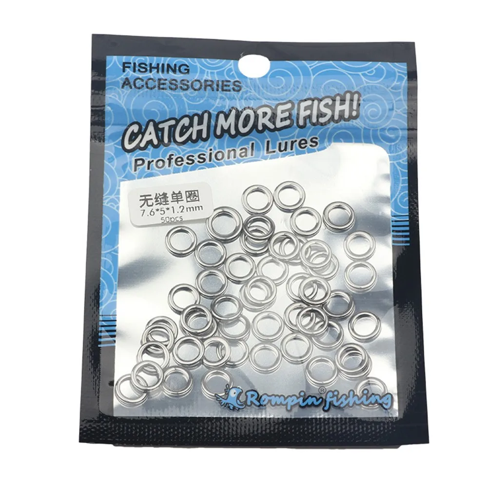 High Strength and Practicality 50pcs Heavy Duty Fishing Solid Ring Stainless Steel Split Swivel Knot Lure Tools
High Strength and Practicality 50pcs Heavy Duty Fishing Solid Ring Stainless Steel Split Swivel Knot Lure Tools