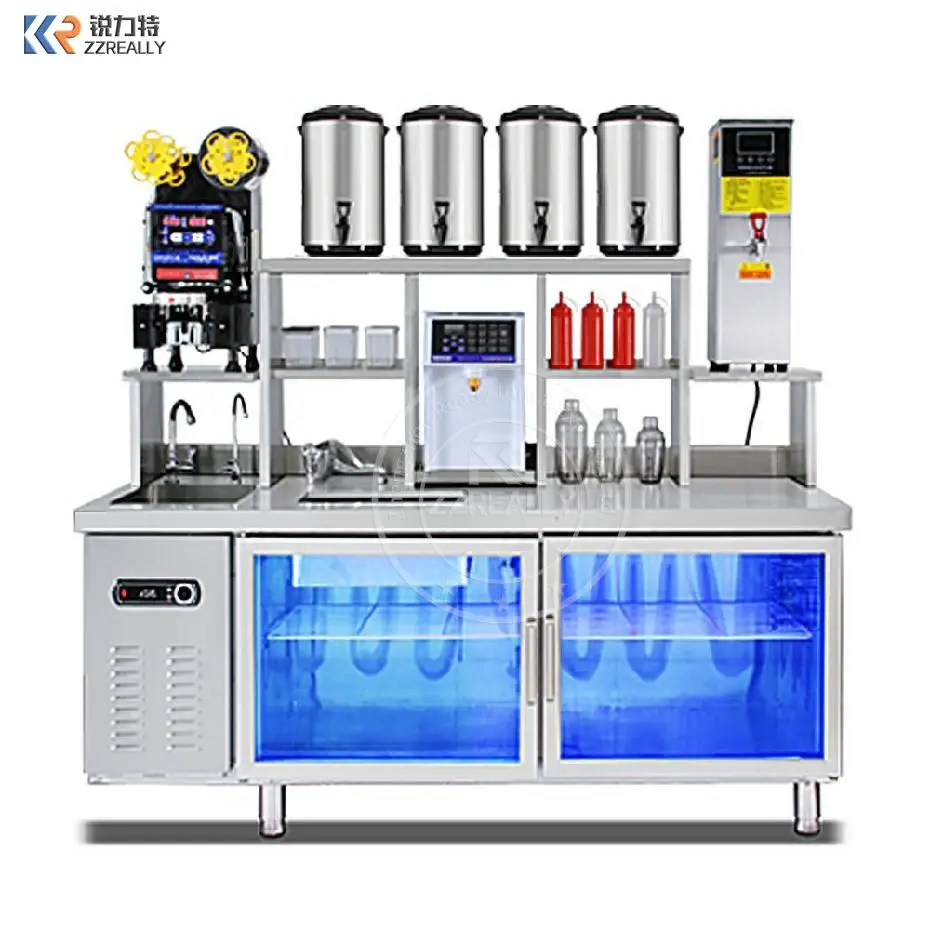 Custom Design Stainless Steel Milk Tea Shop Counter Bubble Tea Counter With Refrigerated
Custom Design Stainless Steel Milk Tea Shop Counter Bubble Tea Counter With Refrigerated